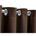 Ver imagem 2 de Cortina para Sala Blackout Tecido com Eliós Cromado 2.00m x 250m Moderna:Marrom