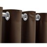 Cortina para Sala Blackout Tecido com Eliós Cromado 2.00m x 250m Moderna:Marrom - 2