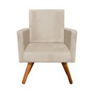 Ver imagem 1 de Poltrona Decorativa Nina Sala e Escritório Suede Nude
