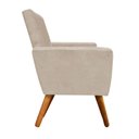 Ver imagem 3 de Poltrona Decorativa Nina Sala e Escritório Suede Nude