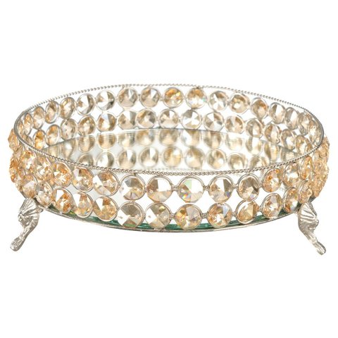 Bandeja Decorativa Espelhada Cristal Luxo Banheiro Lavabo