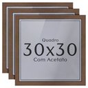 Ver imagem 1 de Kit 3 Unidades Moldura 30x30 Quadro com Acetato