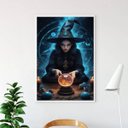 Ver imagem 1 de Quadro Decorativo Bruxa Vidente 45x34cm - com Vidro:madeira Branca