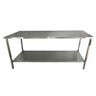 Mesa Aço Inox Industrial 190x70x90 Cm Plano Liso Nortinox - 2