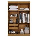 Ver imagem 2 de Guarda Roupa Max Plus 4 Portas 2 Gavetas com Espelho Cinamomo - Pnr Móveis