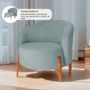 Ver imagem 5 de Poltrona Decorativa Luxo com Puff Ariela Bouclê Ds Home