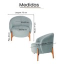 Ver mais imagens de Poltrona Decorativa Luxo com Puff Ariela Bouclê Ds Home