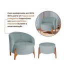 Ver imagem 4 de Poltrona Decorativa Luxo com Puff Ariela Bouclê Ds Home