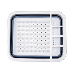 Escorredor de Louças de Silicone Retrátil Azul Euro Home