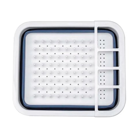 Escorredor de Louças de Silicone Retrátil Azul Euro Home