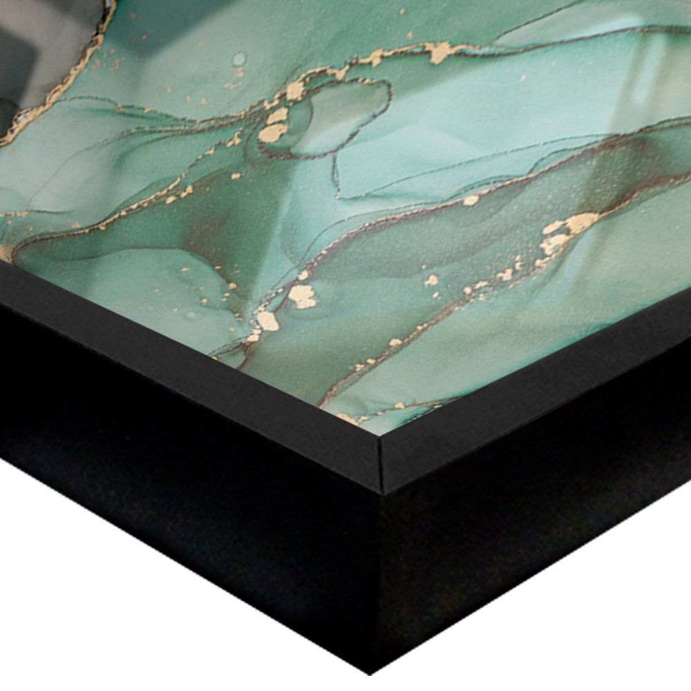 Quadro Decorativo Caixa Alta com Vidro Floral Dente de Leão TaColado Moldura Preta 120 x 80cm - 3