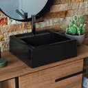 Ver imagem 3 de Gabinete para Banheiro com Cuba Ametista e 2 Nichos 80 Cm Preto com Mel e Cuba Preto com Mel