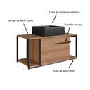 Ver imagem 7 de Gabinete para Banheiro com Cuba Ametista e 2 Nichos 80 Cm Preto com Mel e Cuba Preto com Mel