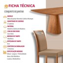 Ver imagem 7 de Mesa Noronha 180cm Tampo Laminado Barril com 6 Cadeiras Livi Linho Palha Imbuia Natural