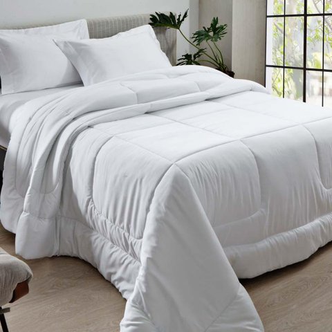 Edredom Solteiro 300 Fios Satinée Liso - Kacyumara Marinho/4062