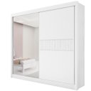 Ver imagem 1 de Guarda Roupa Titanium Ripado 2pts 100% Mdf D'doro Móveis- Branco