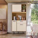 Ver imagem 1 de Armário de Cozinha Zen 3 Portas 1 Gaveta MDP 90cm Freijó-Soft Kit'S Paraná