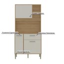 Ver imagem 5 de Armário de Cozinha Zen 3 Portas 1 Gaveta MDP 90cm Freijó-Soft Kit'S Paraná