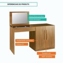 Ver imagem 5 de Penteadeira Multiuso Camarim E Escrivaninha 100% Mdf 2 Portas Dimitri Tigus Amadeirado