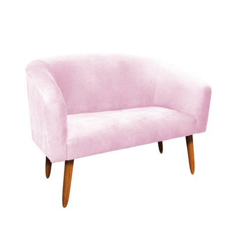 Namoradeira Stella Suede Rosa Bebê