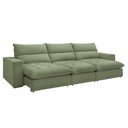 Ver imagem 1 de Sofá Retrátil e Reclinável Martinho Boucle Verde 4,10m