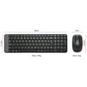 Ver imagem 2 de Teclado e Mouse Logitech Mk220 Compacto Wireless Usb sem Fio