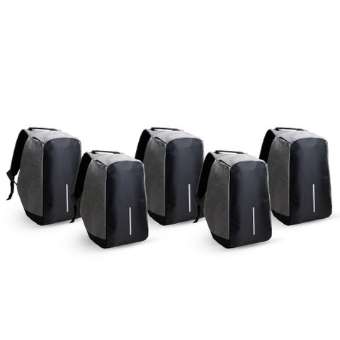 Kit 5 Mochila Antifurto para Notebook Entrada Usb Swiss Move