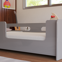 Ver imagem 2 de Cama Infantil Montessoriana Solteiro com Proteção Lateral Cinza em Mdf