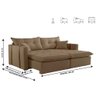 Sofa Cama e Reclinavel Lisboa 2,60m 05 Lugares Mola Ensacada Txr - 3
