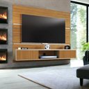 Ver imagem 1 de Painel para Tvs 65" Âmbar Cinamomo e Off White Ripado Bechara