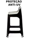 Ver imagem 5 de Kit 4 Banquetas de Plástico Banquinho com Encosto Preto Empilhável