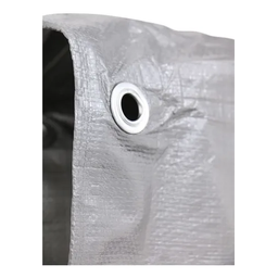 Lona Cinza/Prata Encerado Carreteiro 6x7 / 7x6 Micras Impermeável com Ilhós - Carga Pesada - 3