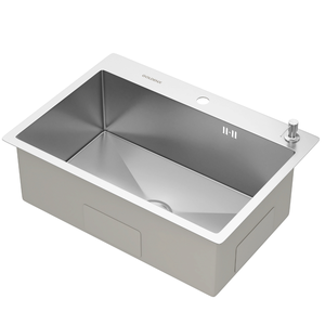 Cuba Gourmet de Cozinha Aço Inox 304 Quebec Quadrada 62cm com Cesto Escorredor Goldenx