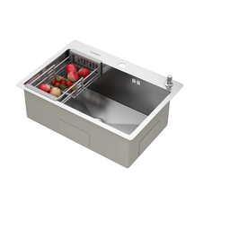 Cuba Gourmet de Cozinha Aço Inox 304 Quebec Quadrada 62cm com Cesto Escorredor Goldenx - 3
