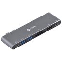 Ver imagem 1 de Hub Usb Tipo C Type C 7 em 2 - 2 Usb 3.0 + Leitor de Cartão Sd Tf + Hdmi + Thunderbolt 3 + Power