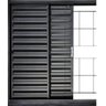Janela Veneziana 4f 100x100 Req.7cm sem Vidro Grade Quadrada - 2