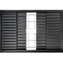 Ver imagem 1 de Janela Veneziana 4f 100x100 Req. 7cm sem Vidro Grade Quadrada