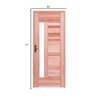 Kit Porta de Madeira PE34 Esel 213cmx94,5cmx12cm Esquerda - 2
