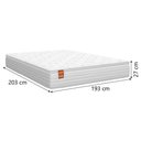 Ver imagem 3 de Cama Box Baú Colchão Casal King Molas Ensacadas Real 193x203x68cm Linho Branco Inducol Branco