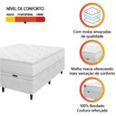 Ver imagem 2 de Cama Box Baú Colchão Casal King Molas Ensacadas Real 193x203x68cm Linho Branco Inducol Branco