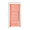 Ver imagem 2 de Kit Porta de Madeira Pivotante Lado de Abertura Esquerdo 214x117cm Batente 12cm PE33 com Friso Belis Esel