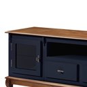 Ver imagem 4 de Rack para Tv Pés Luis Xv 2 Gavetas 2 Portas e Nicho 60503 Linz Móveis- Azul Petróleo/imbuia Glazer