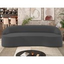 Ver imagem 2 de Sofá 5 Lugares para Sala de Estar Living 280cm Theo D06 Veludo Cinza - Mpozenato