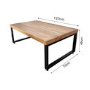 Ver imagem 3 de Mesa Infantil Bernardo Industrial 120x70cm Madeira Maciça e Ferragem Preta