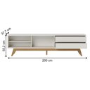 Ver imagem 3 de Conjunto Painel e Bancada Clermont Off White Freijo