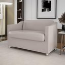 Ver imagem 1 de Sofá 2 Lugares Luxo Confortável Sala de Espera Bege