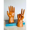 Ver imagem 5 de Escultura Mão em Madeira Decoração Artesanal. Feito À Mão
