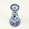 Castiçal Azul e Branco Candelabro Porcelana Decoração - 4