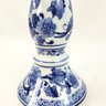 Castiçal Azul e Branco Candelabro Porcelana Decoração - 3