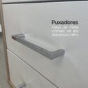 Ver imagem 7 de Escrivaninha Mesa Escritório em L em Tamburato com Gavetas Branco/Carvalho Artany